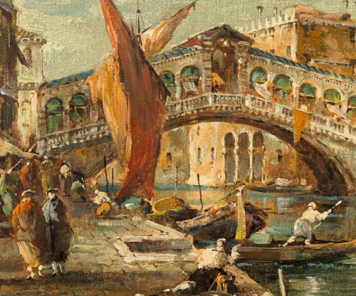Venice, the Rialto bridge - Eugenio Bonivento &quot;Zeno&quot; (1880 -1956) - Art nouveau